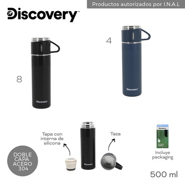 Venta por Mayor y Catalogo Termo con Taza 500ML Discovery