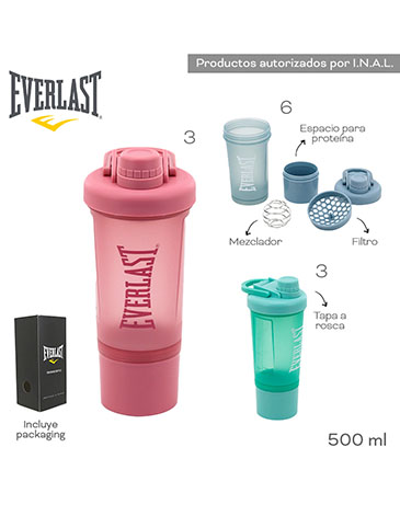 Venta por Mayor y Catalogo Botella Shaker 500ml Everlast