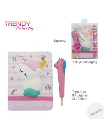 Venta por Mayor y Catalogo Cuaderno C/ Squishy + Birome C/ Squishy Trendy