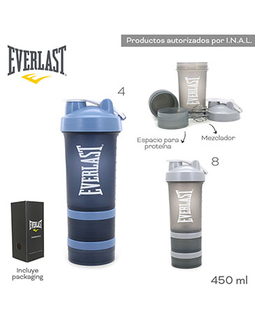 Venta por Mayor y Catalogo Botella Shaker 450ml Everlast