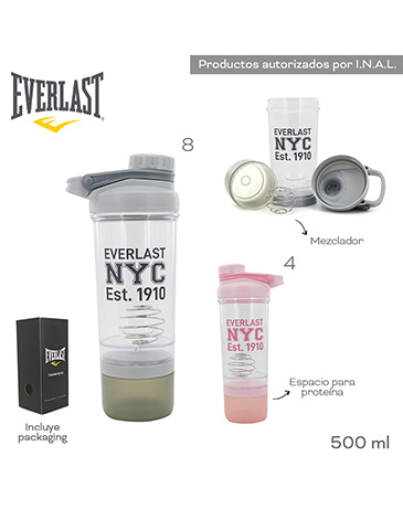 Venta por Mayor y Catalogo Botella Shaker 500ml Everlast