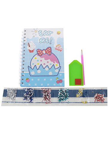 Set Staionary Cuaderno + Brillitos + Lapiz + Bandeja Apiladora - Trendy