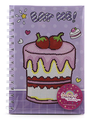 Set Staionary Cuaderno + Brillitos + Lapiz + Bandeja Apiladora - Trendy