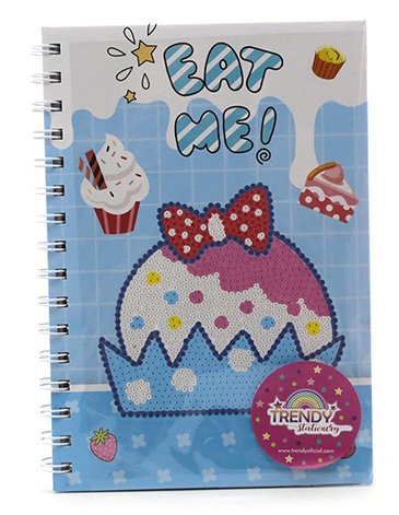 Set Staionary Cuaderno + Brillitos + Lapiz + Bandeja Apiladora - Trendy