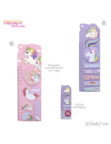 Venta por Mayor y Catalogo Set de Stickers con Regla   Trendy
