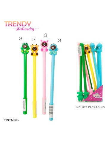 Lapicera x 12 unid Trendy