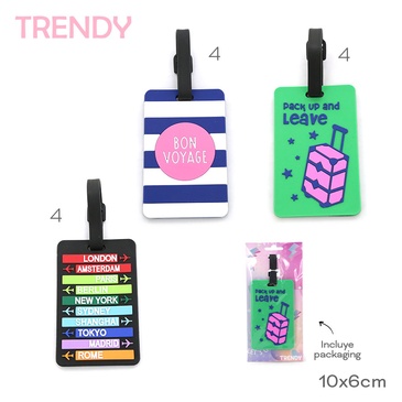 Venta por Mayor y Catalogo Tag Valijas Identificador  Trendy