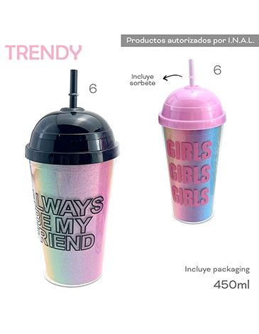 Venta por Mayor y Catalogo Vaso 450ml Trendy