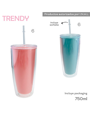 Venta por Mayor y Catalogo Vaso 750ml Trendy