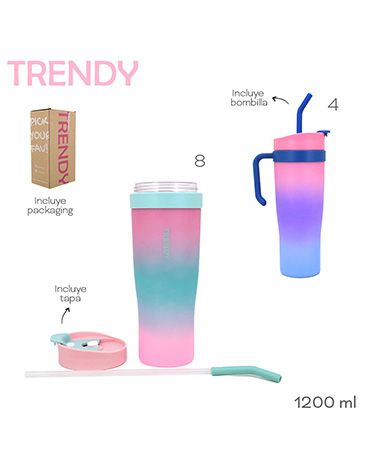 Venta por Mayor y Catalogo Vaso 1200ml Trendy