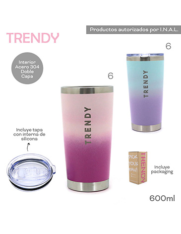 Vaso Termico 600ml Trendy