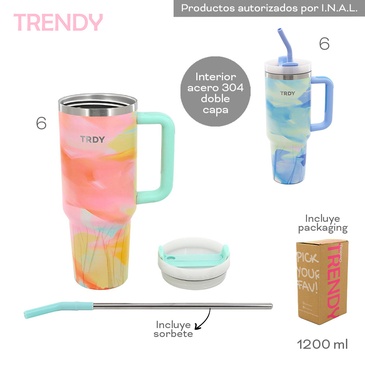 Venta por Mayor y Catalogo Vaso Termico 1200ML Trendy