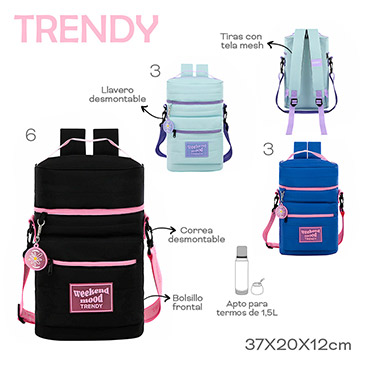 Venta por Mayor y Catalogo Bolso / Mochila Matera Trendy