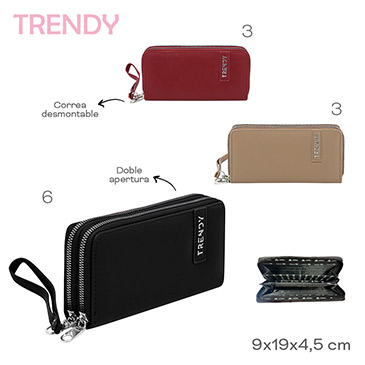 Billetera Doble Cierre Trendy