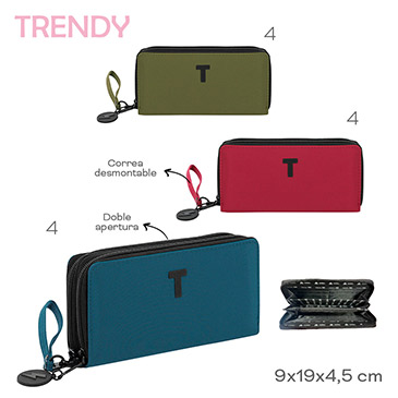 Venta por Mayor y Catalogo Billetera Doble Cierre Trendy