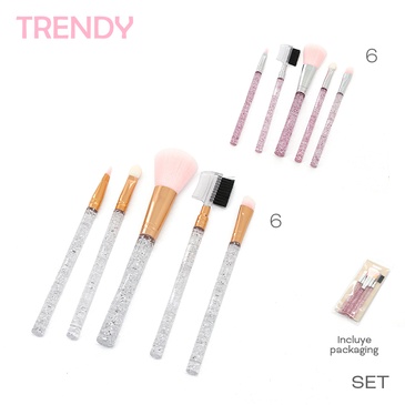 Set de Brochas x 5 Unid Trendy