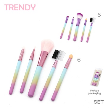 Set de Brochas x 5 Unid  Trendy