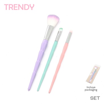 Set de Brochas x 3 Unid  Trendy