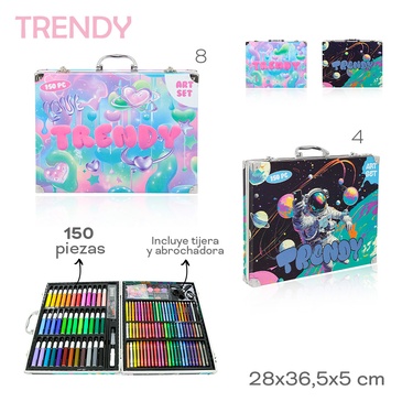 Venta por Mayor y Catalogo Set De Arte 150 Piezas  Trendy