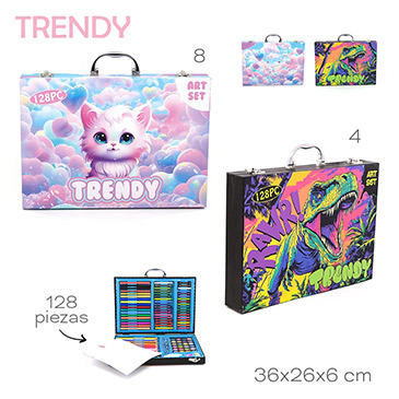 Venta por Mayor y Catalogo Set De Arte 128 Piezas  Trendy