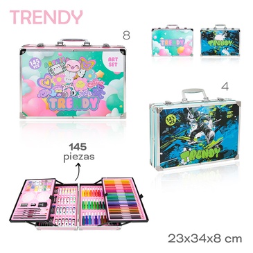 Venta por Mayor y Catalogo Set De Arte 145 Piezas  Trendy