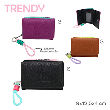 Billetera Con Llavero  Trendy