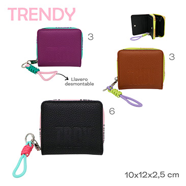 Billetera Con Llavero  Trendy