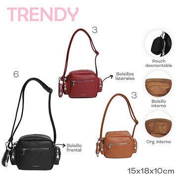 Venta por Mayor y Catalogo Bandolera Con Monedero  Trendy