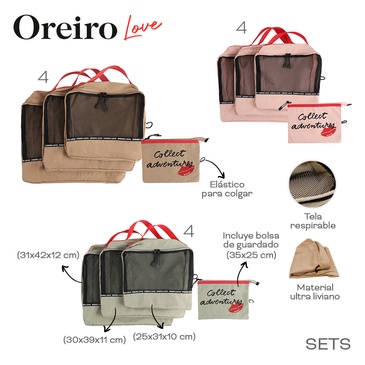Organizador De Viaje Sets Las Oreiro