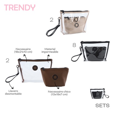 Portacosmetico Set x2 Unid. Trendy