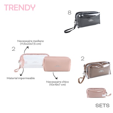 Portacosmetico Set x2 Unid. Trendy