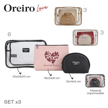 Set Porta Cosmeticos Set x 3 Las Oreiro