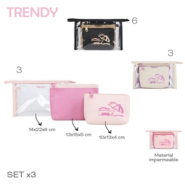Set Porta Cosmeticos Set x 3 Trendy