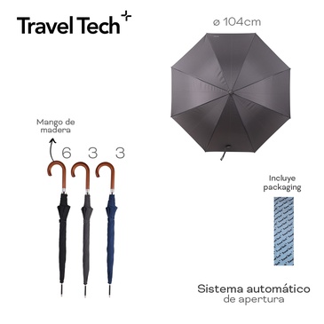 Paraguas Automatico Travel Tech