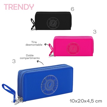 Billetera Doble Cierre Trendy