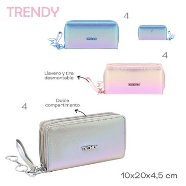 Billetera 2 Cierres Trendy