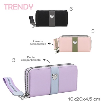 Billetera Doble Cierre Trendy