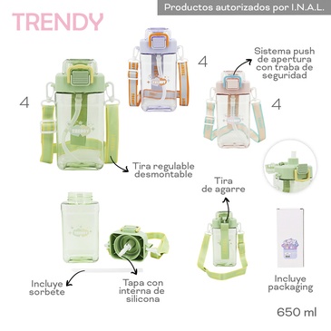 Botella 650ML Trendy