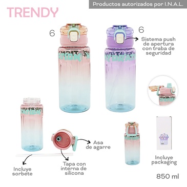 Botella 850ML Trendy