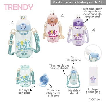 Botella 620ML Trendy