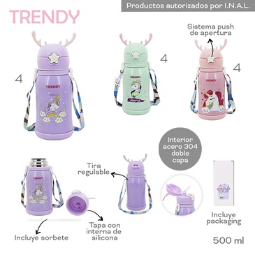Venta por Mayor y Catalogo Botella Termica 500ML Trendy