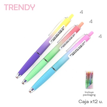 Venta por Mayor y Catalogo Lapiceras x 12 Uni. Trendy