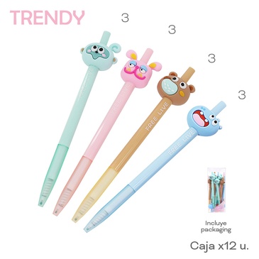 Venta por Mayor y Catalogo Lapiceras x 12 Uni. Trendy