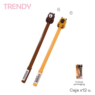 Lapiceras x 12 Uni. Trendy