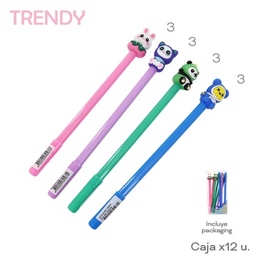 Lapiceras x 12 Uni. Trendy