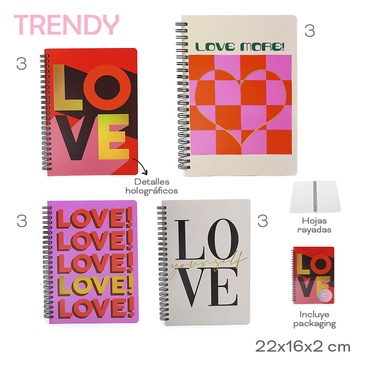 Venta por Mayor y Catalogo Cuaderno Trendy