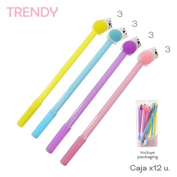 Lapiceras x 12 Uni. Trendy