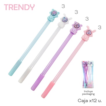 Lapiceras x 12 Uni. Trendy