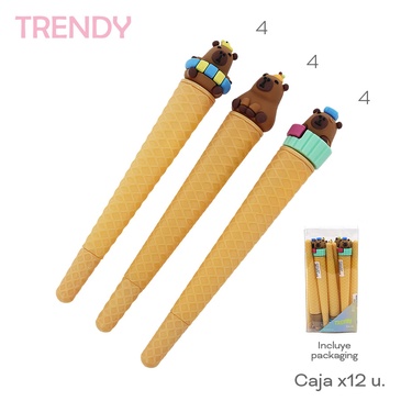 Lapiceras x 12 Uni. Trendy