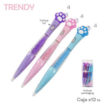 Lapiceras x 12 Uni. Trendy